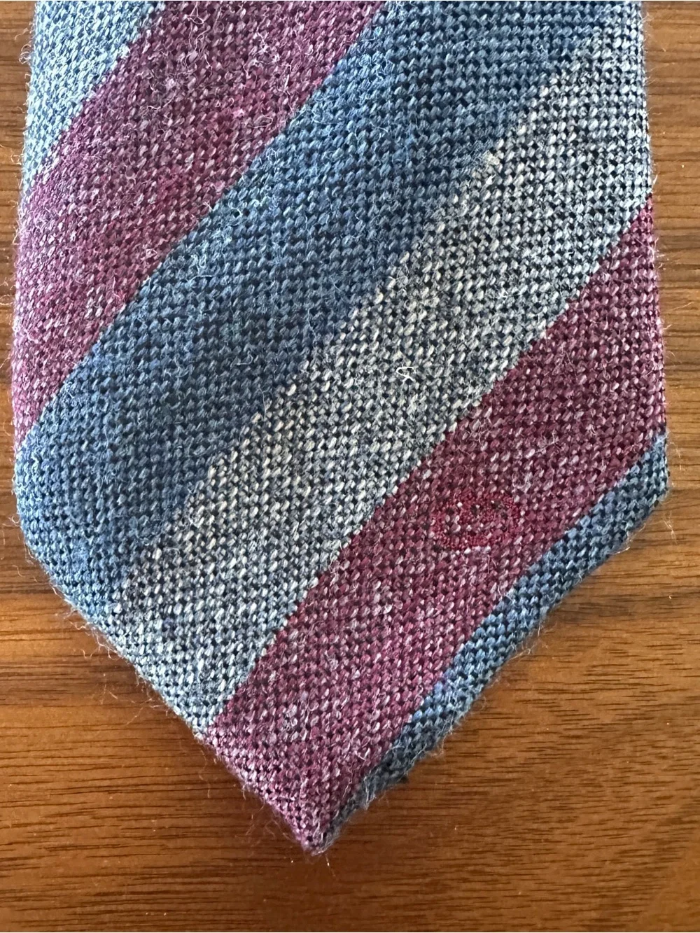 Gucci Blue and Burgundy Diagonal Stripe Men's Tie